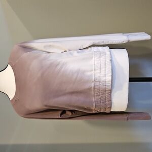 Joy Lab Ombre Tie Dye Taupe and White Cropped Sweatshirt Size S